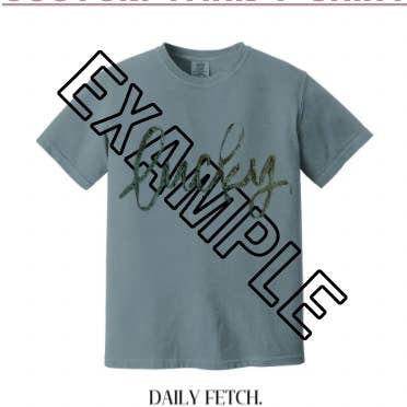 Custom Yarn Tee for wholesale by Daily Fetch KC