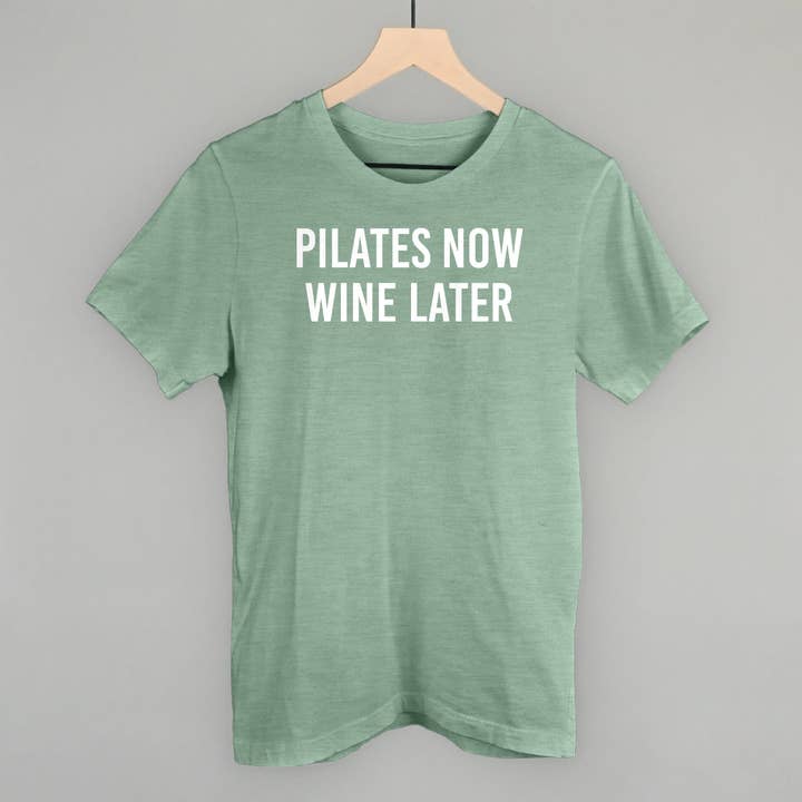 Ivy + Cloth - Wholesale Screen Printed T-Shirt - Women's - Pilates Now Wine Later