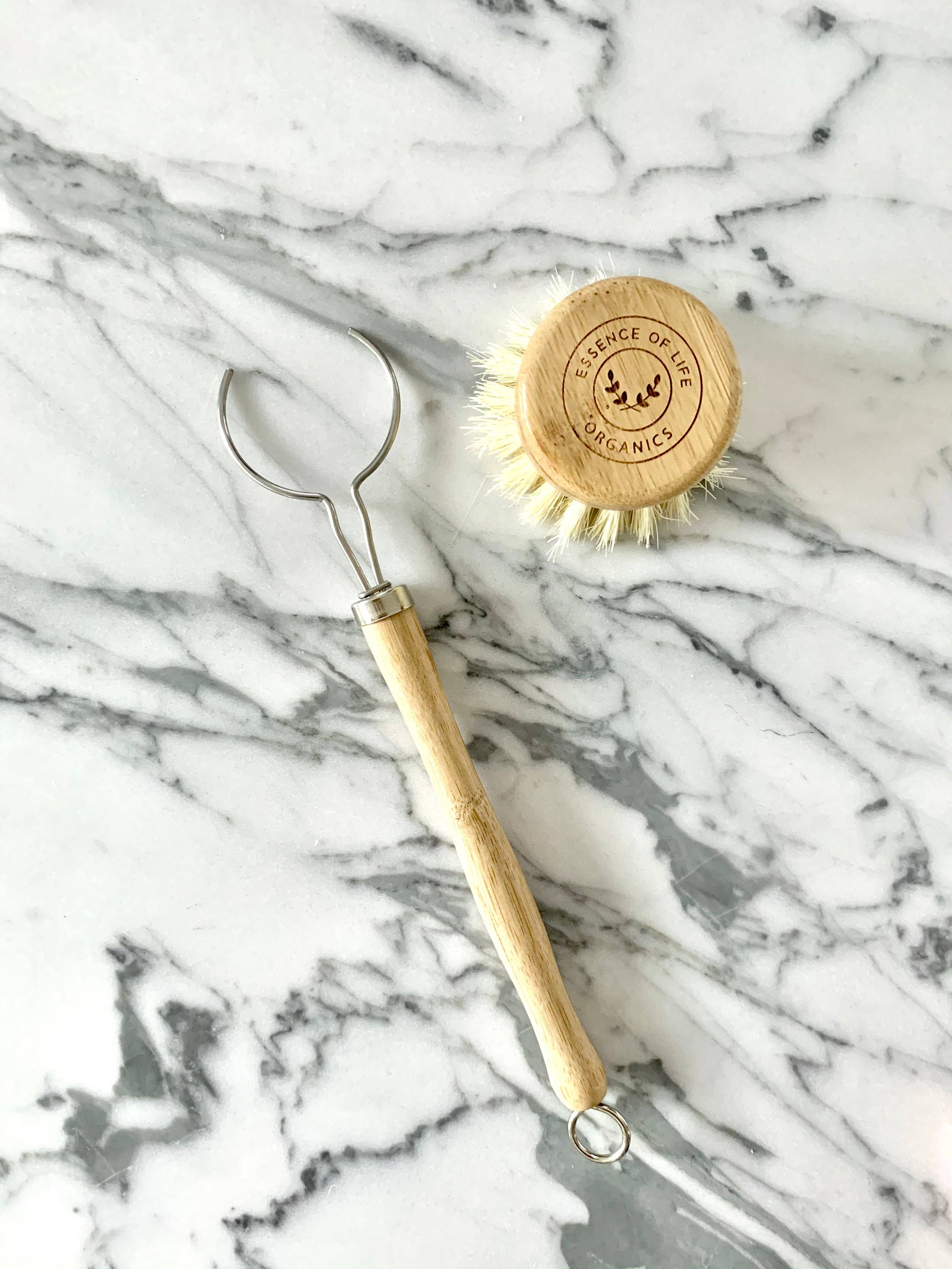 Essence of Life Organics - Vendita all'ingrosso Spazzola per pulire - Spazzola per piatti riutilizzabile con testina compostabile al 100%1