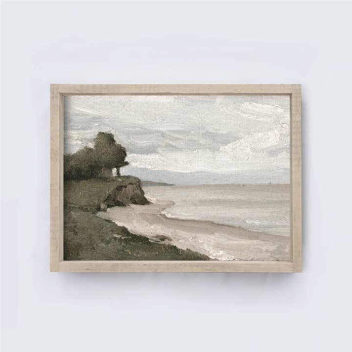 Vintage Coastal Sea Painting | Coastal Art Print A199 for wholesale by Hoekstra Decor