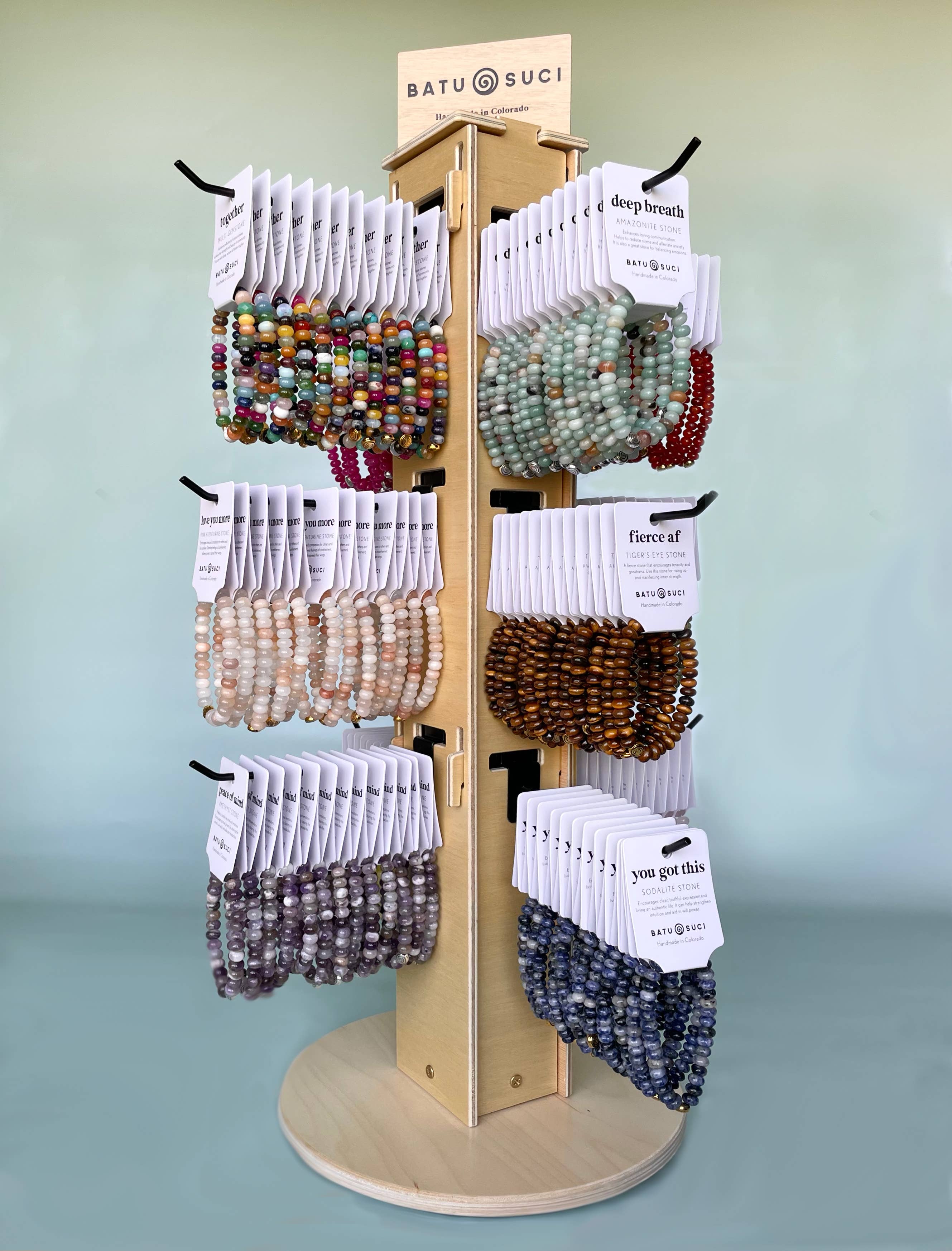 Batu Suci Handmade Jewelry - Wholesale Beaded Bracelet - Deep Breath Rondelle Bracelet  |  Amazonite Gemstone Bracelet2