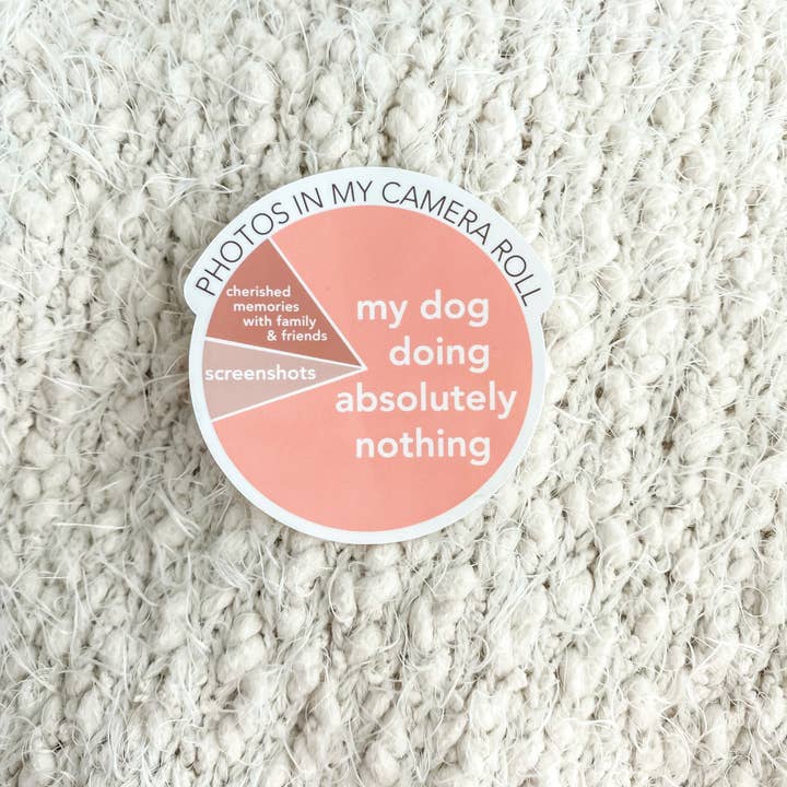 Peachy Pup Designs - Wholesale Sticker - Funny Pie Chart Dog Mom Sticker