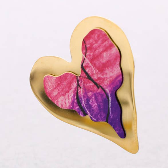 Heart Drawing Steel Earrings for wholesale by Sonata