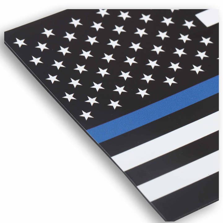 Open Road Brands, LLC - Wholesale Magnet - Thin Blue Line Police Support Flag Car Magnet