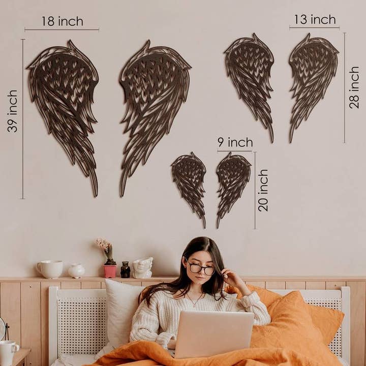 Angel Wings Wall Decor, Metal Wall Art, Metal Wall Decor, Un for wholesale by benjashop
