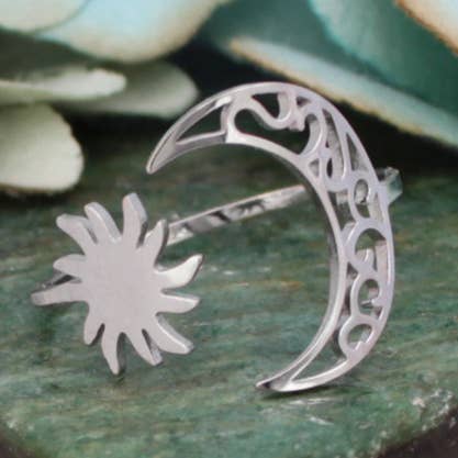 Bague portefeuille en argent Moonlight Dreams pour la vente par ZAD