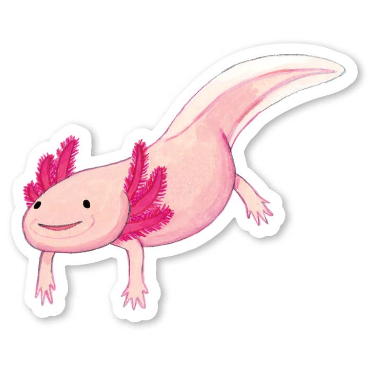 Axolotl Sticker for wholesale by Party Mouse Studio