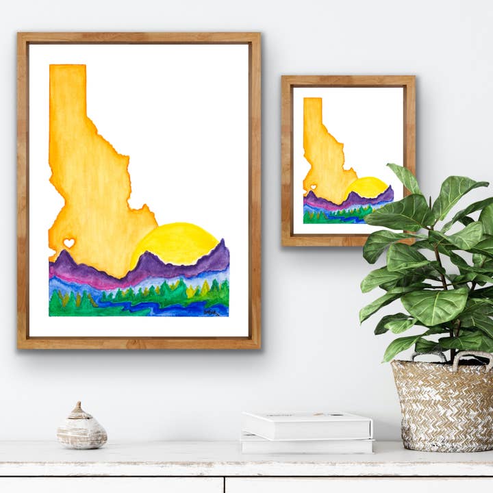 "Love Idaho" Idaho Print for wholesale by Beth Suter Art