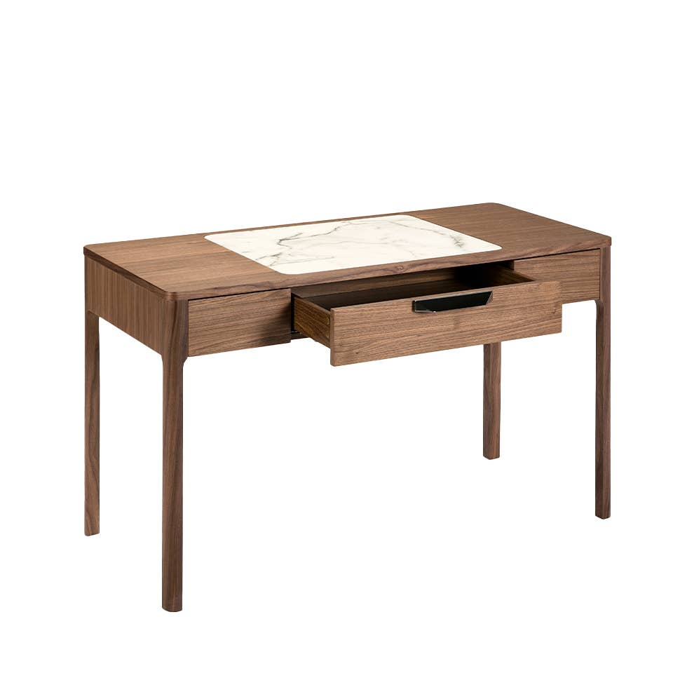 ANGEL CERDA – wholesale Console table – Walnut veneered wood dressing table with central part1