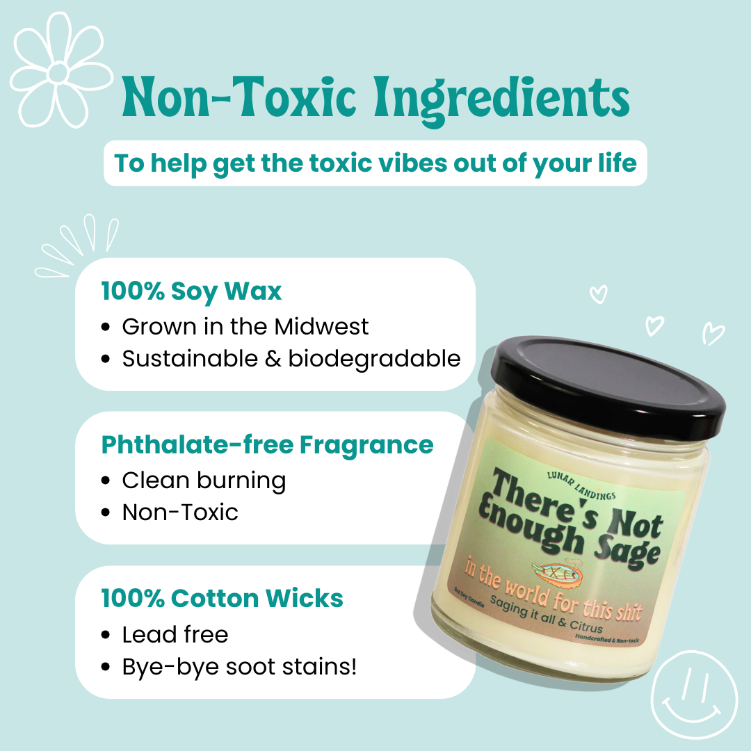 Lunar Landings - Wholesale Jar/Filled Candle - Sage & Citrus Soy Candle1