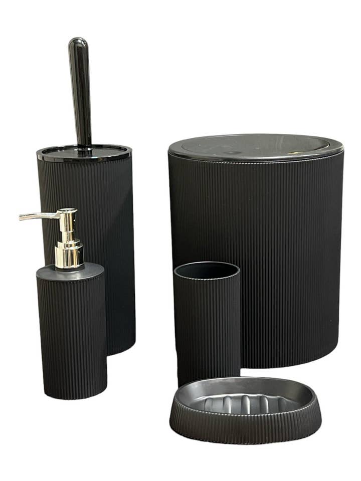 Juego de baño de 5 piezas (negro) para venta al por mayor de DecorUSA