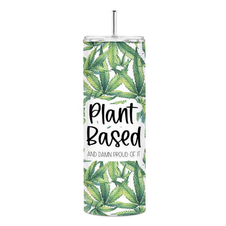 Plant Based Cannabis Skinny Tumbler for wholesale by tcbco