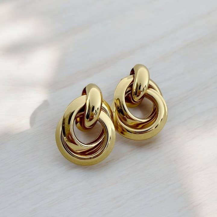 True by Kristy Jewelry - Wholesale Dangle Earrings - Neve Knot Gold Filled Earrings