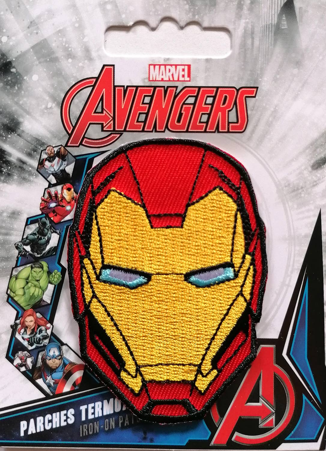 yellows Iron-on Patch - Marvel Avengers Iron Man Head for wholesale on Faire1