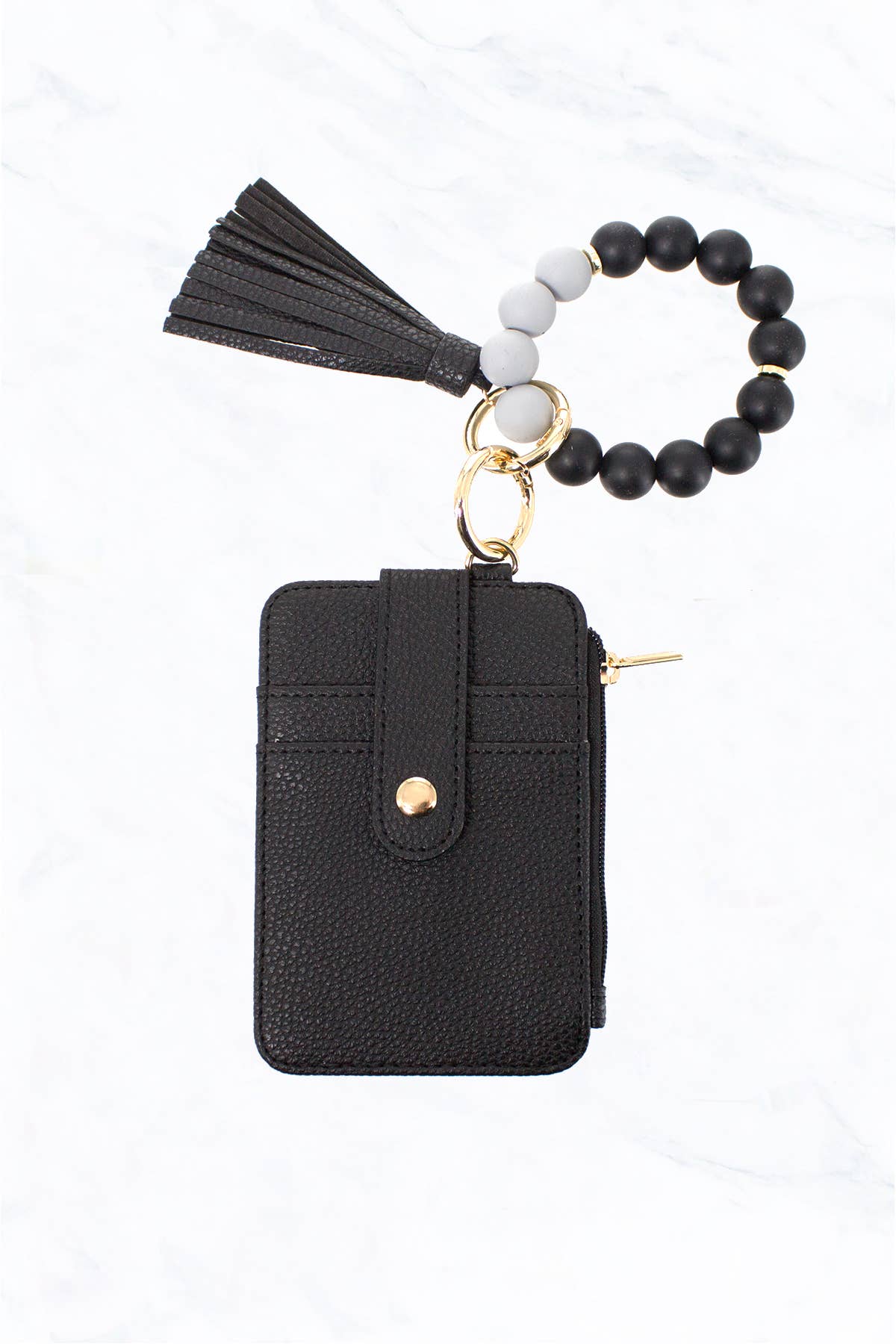 Suzie Q USA - Wholesale Keychain Bracelet - Silicone Bead Bracelet with Card Holder Keychain8