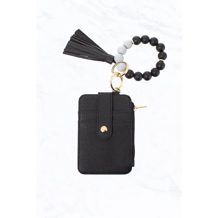 Suzie Q USA - Wholesale Keychain Bracelet - Silicone Bead Bracelet with Card Holder Keychain8