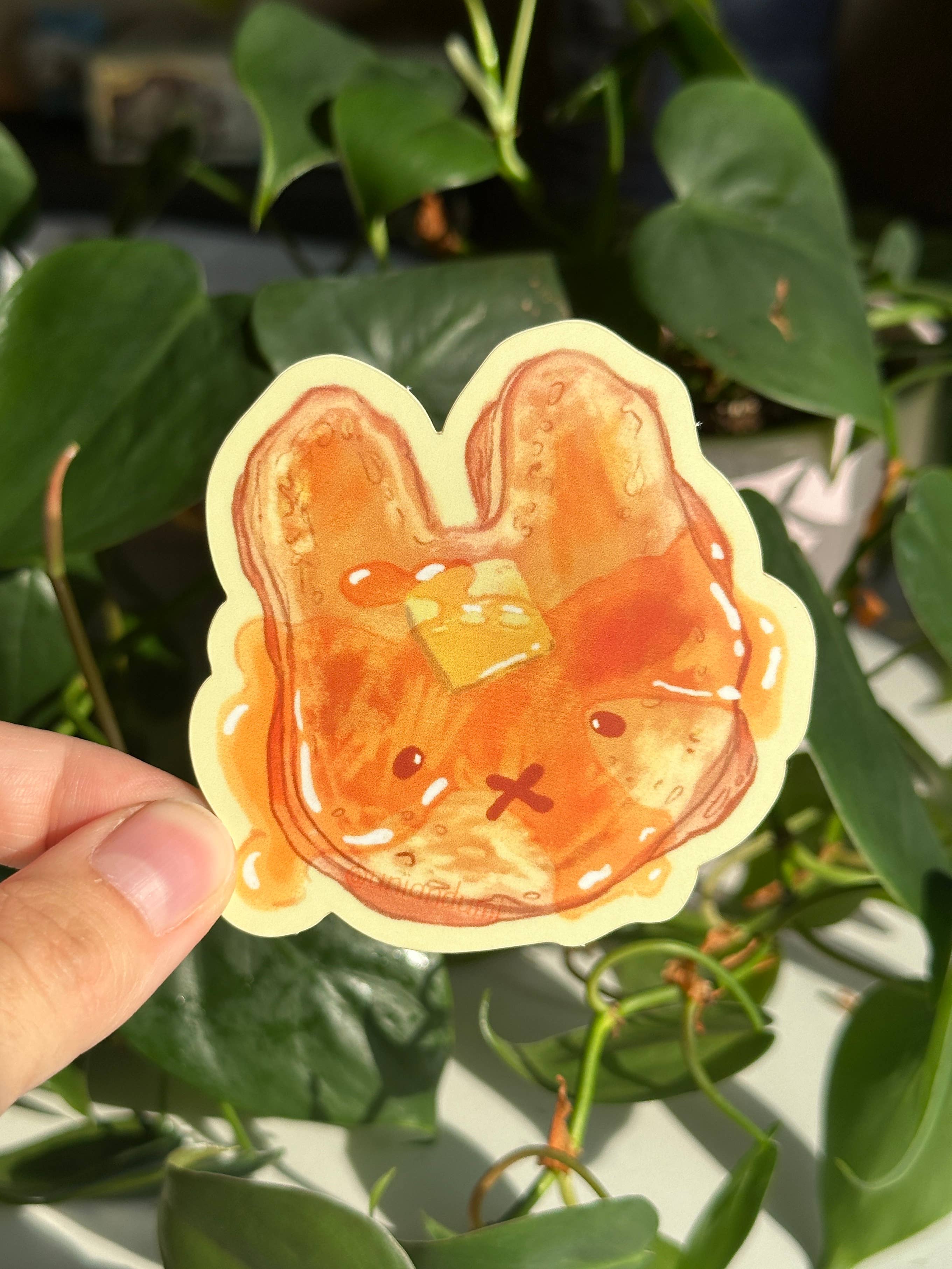 Uni & Umi – wholesale Sticker – Bunny Pancake Sticker | Foodimal Waterproof Sticker