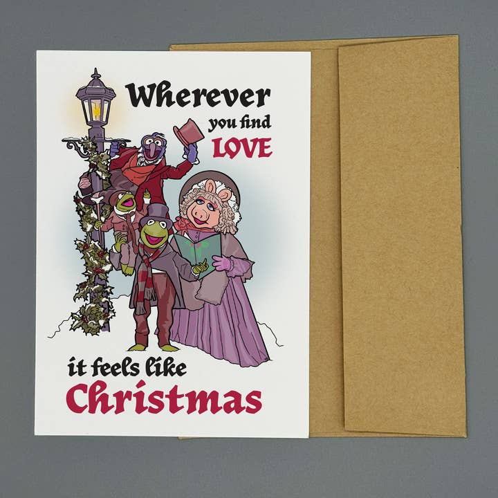 The Red Swan Shop - Wholesale Christmas Card - A Muppet Christmas Carol Greeting Card