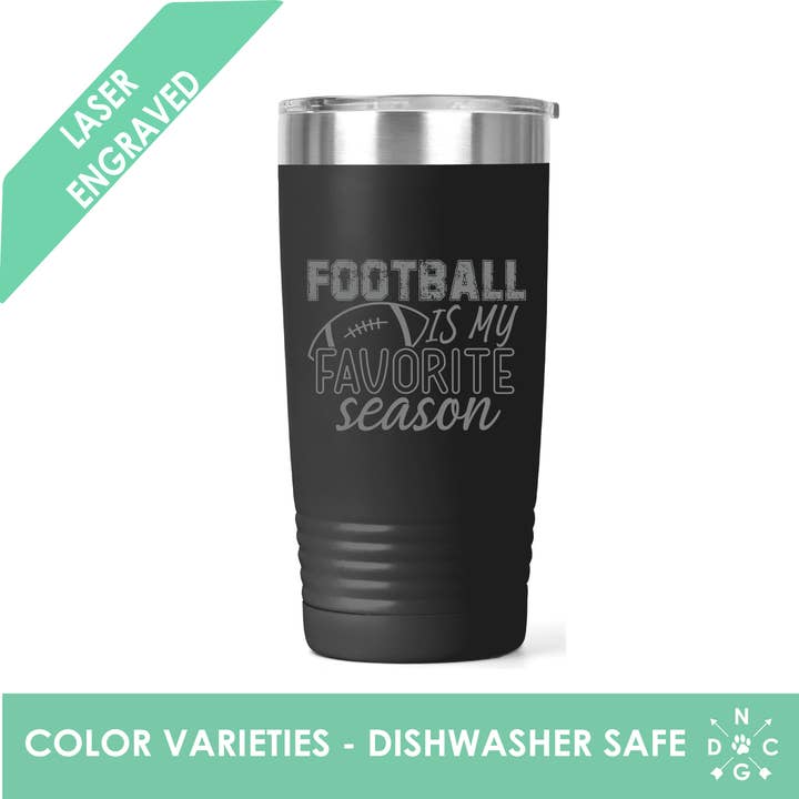 Futebol é minha temporada favorita - Fall Tumbler por atacado de Northern Country Girl Designs, LLC