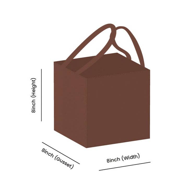 Non Woven Totes - Wholesale Tote Bag - Unisex - Custom Printed Non-Woven Bakery Tote Bags - 8x8x8 | Squared Tote Bags