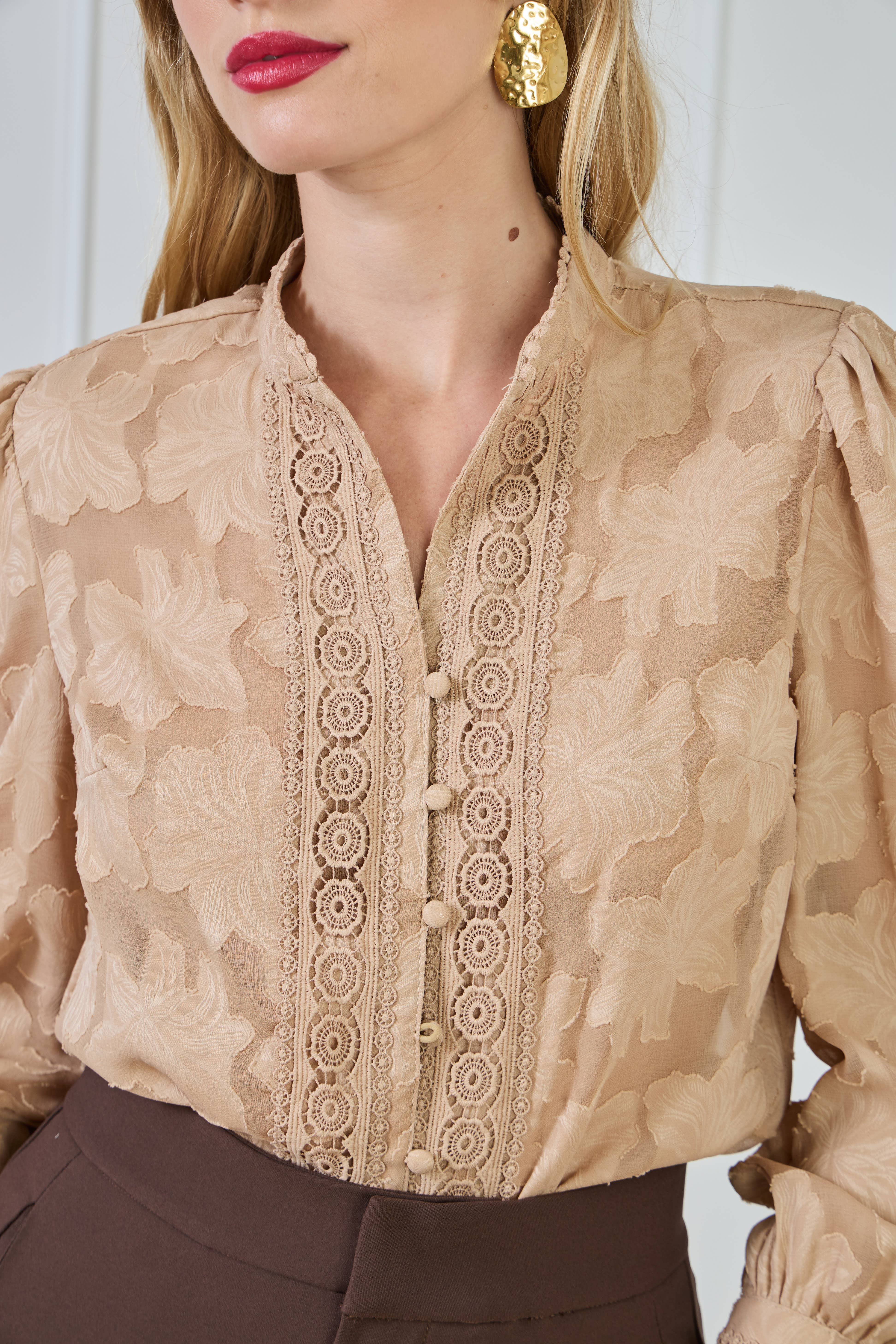 LULUMARY – Camisa - Mulher por atacado – Camisa com estampa CH3672