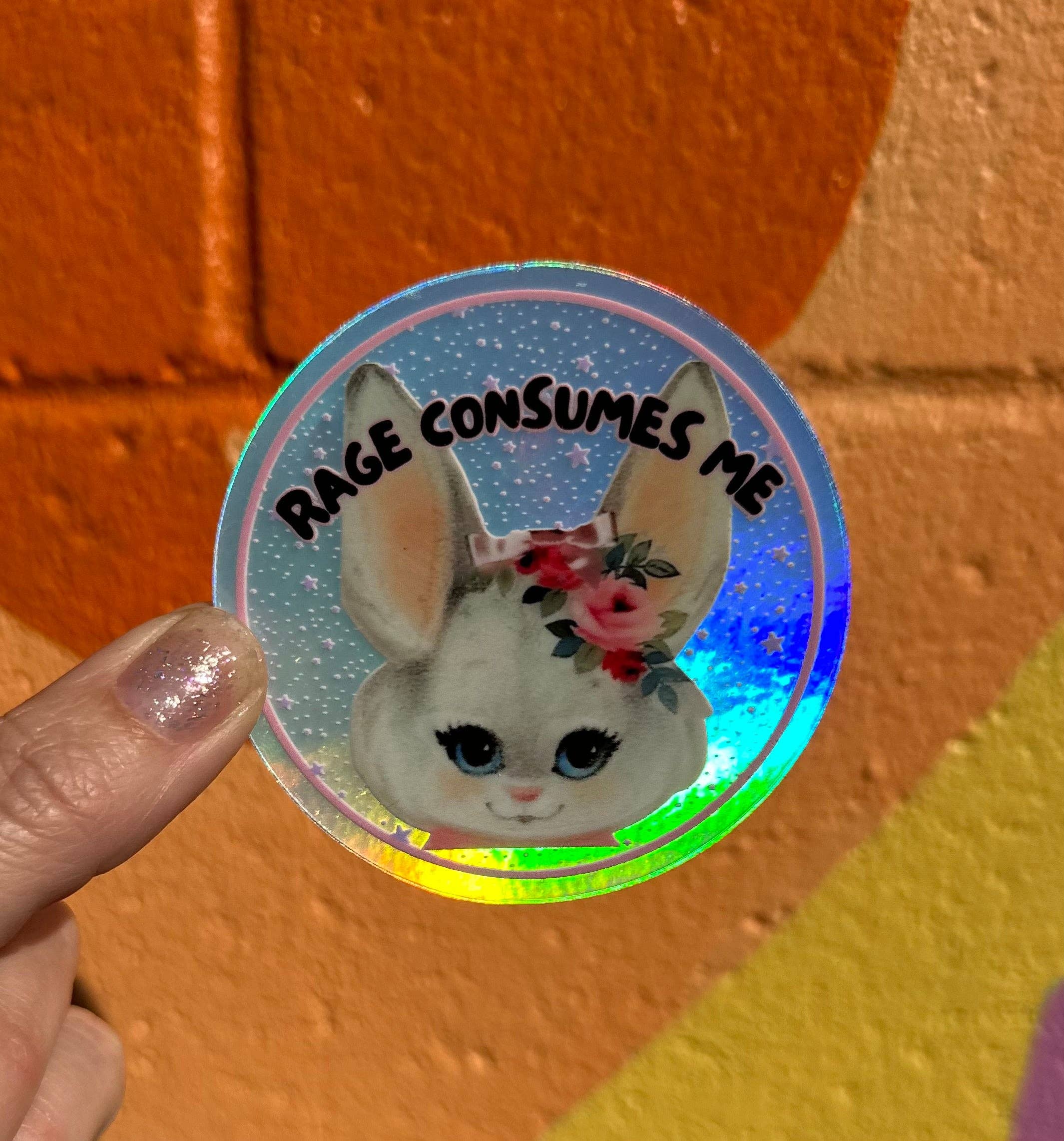 Hilarious Humanitarian - Wholesale Sticker - Rage Consumes Me Sticker (2 colors available)2