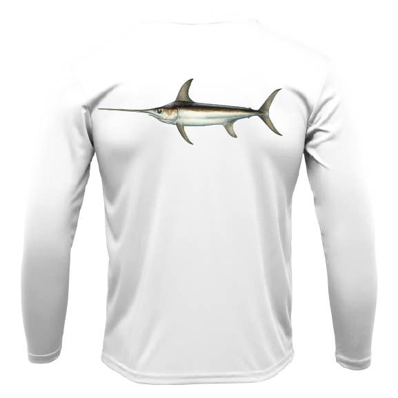 Camisa Siesta Key Swordfish de manga larga UPF 50+ para corte seco para venta al por mayor de Saltwater Born