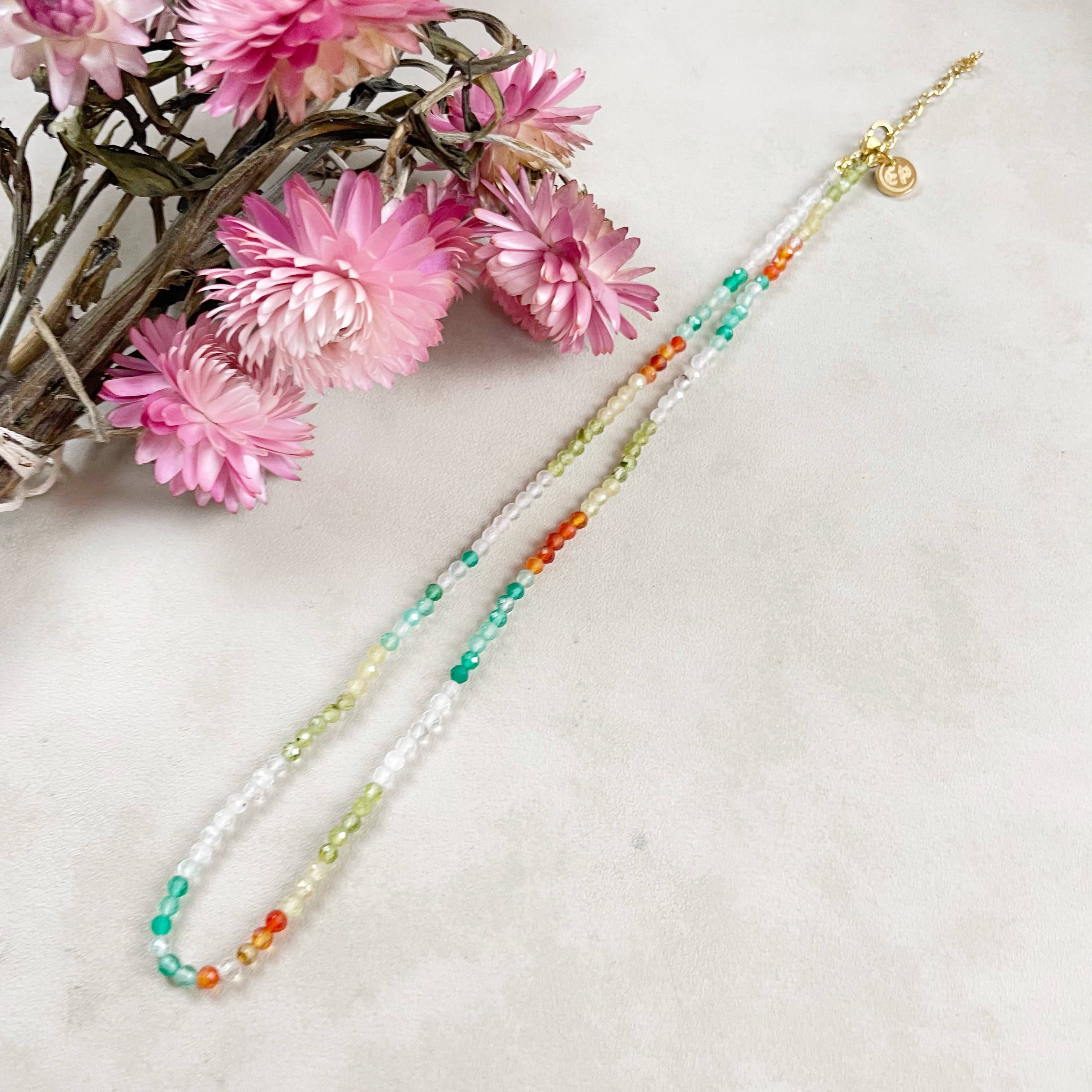 Ewelina Pas Jewelry - Wholesale Kralen/parelketting - Etus// Meadow halsketting met edelstenen en kralen6