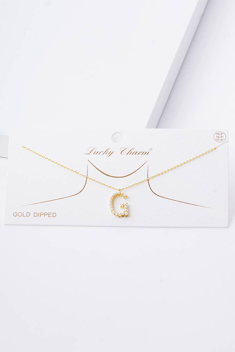 OHBOOBA DESIGN - Vente Colliers à pendentif - Collier initial en perles plaquées or13