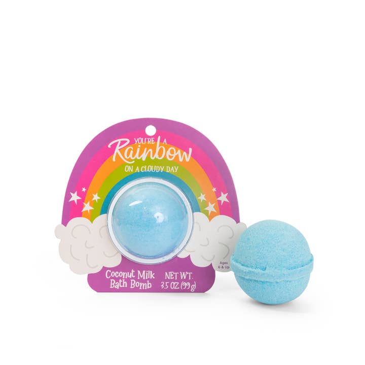 Cait + Co - Wholesale Bath Bomb/Fizz - You're a Rainbow on a Cloudy Day Clamshell Bath Bomb0