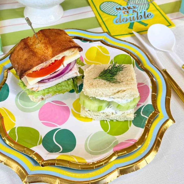 Sophistiplate - Wholesale Salad Plate - Tennis Ball Multi Salad Plates/8pk2