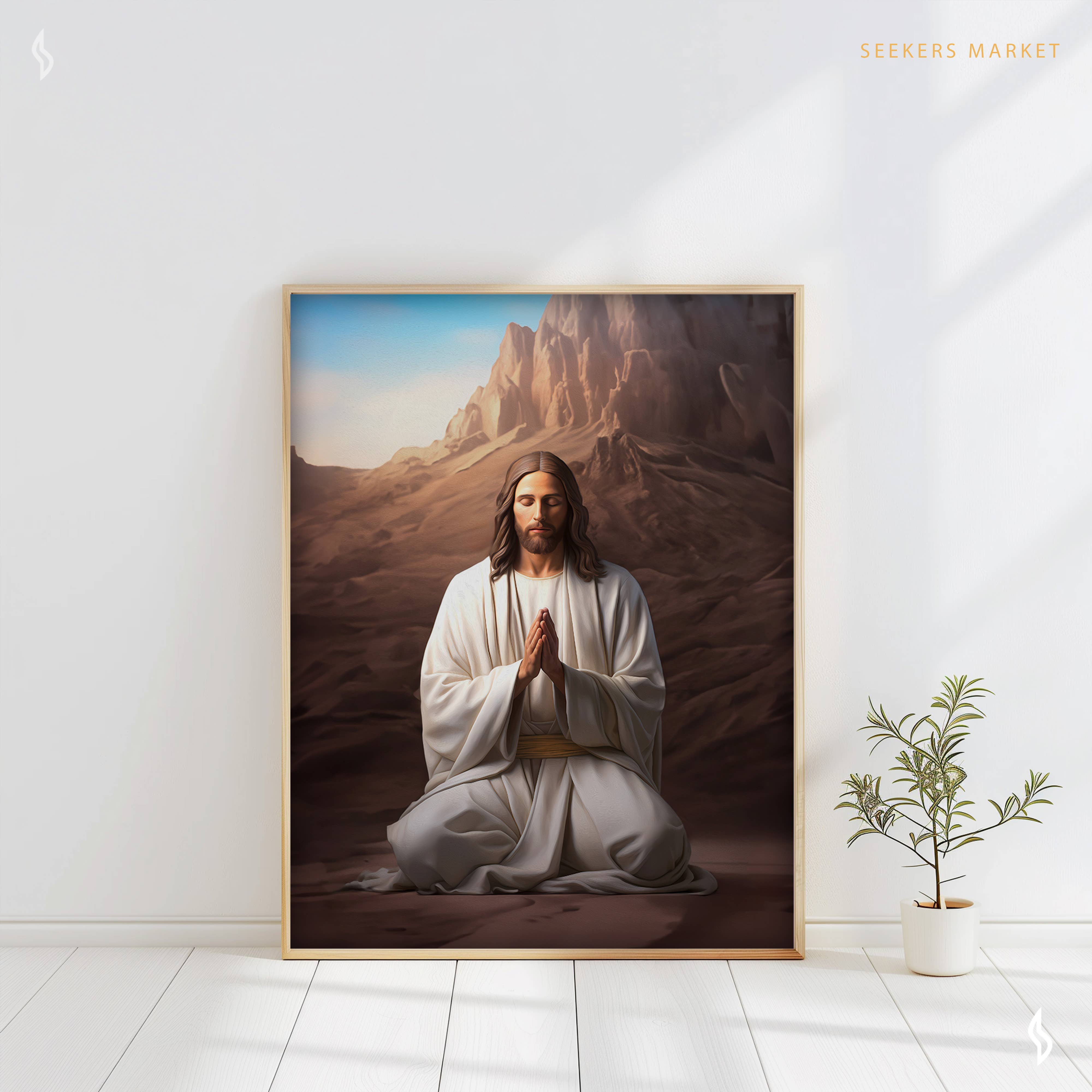 Spiritual Art Supply - Wholesale Art Print - Jesus Prayer Art Print, P-RCJ28 Poster All Sizes3