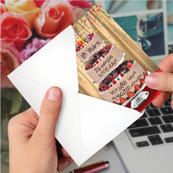 NobleWorks - Wholesale Birthday Card - Birthday Card - 18 Year Time Count2
