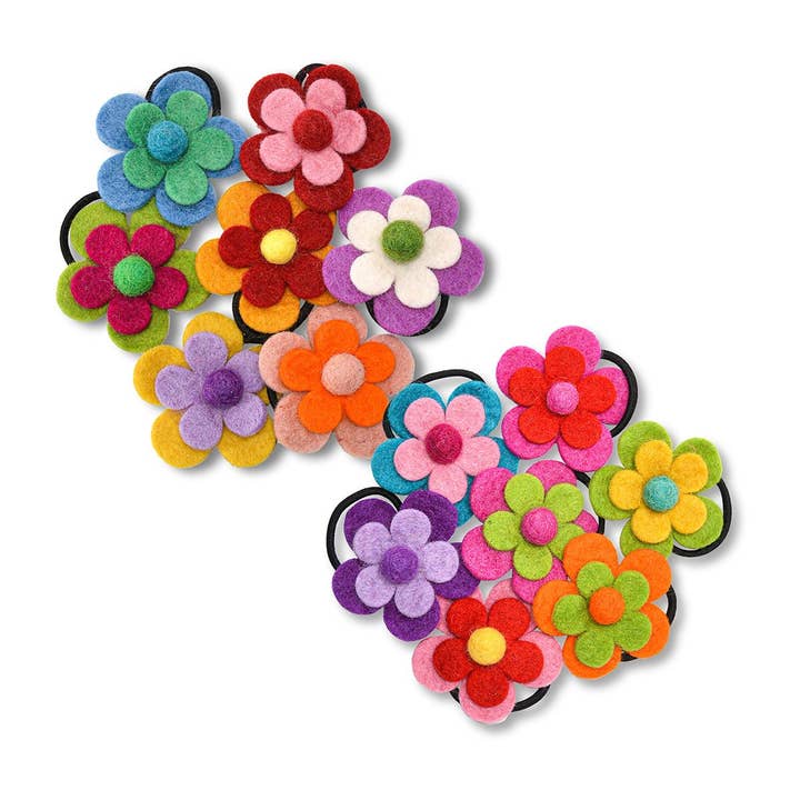 BNB Crafts Inc. - Wholesale Hair Tie - Two Layer Flower Hair Band
