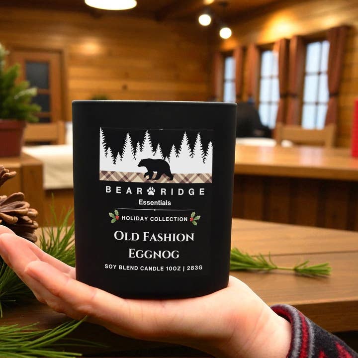 Bear Ridge Essentials - Wholesale Jar/Filled Candle - Old Fashion Eggnog 10 oz Soy Candle1