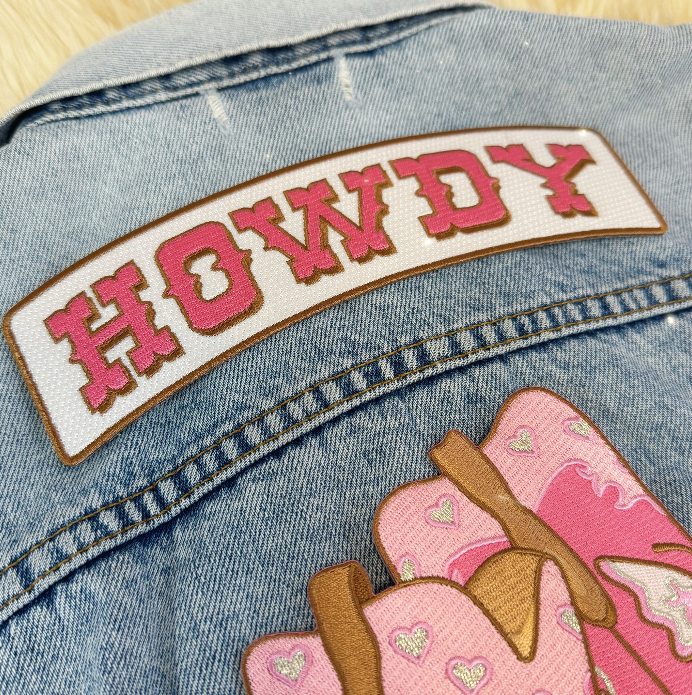 Wildflower + Co. - Wholesale Patch - Pink Cowgirl XL Back Patches - Boot + Howdy9