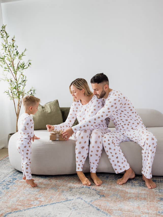 Ensemble Gingerbread pour homme adulte Ensemble pyjama en bambou pour adultes, fêtes et Noël, pour hommes et femmes - Gingerbread en vente sur Faire