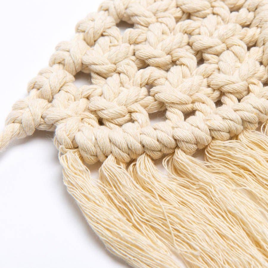 Crema Naturale Kit artigianale con bandierine in macramè in vendita all'ingrosso su Faire4