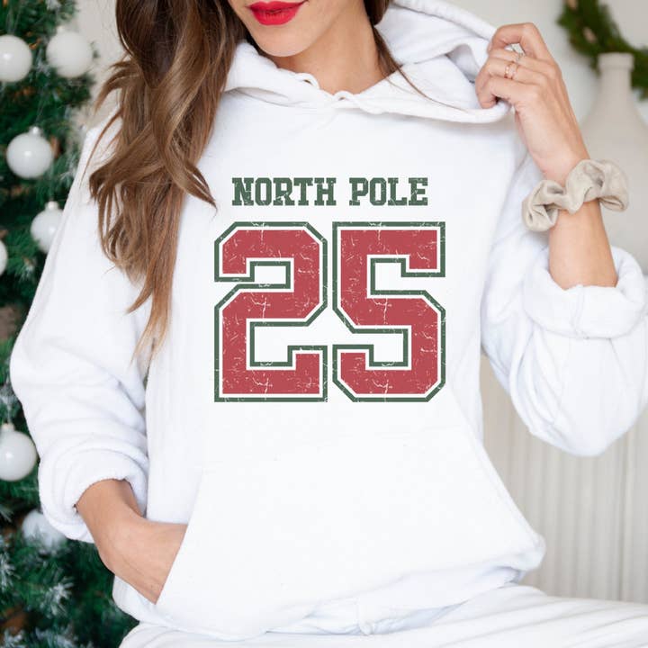 North Pole 25 Christmas Hoodie for wholesale by Trendznmore - Modern Graphic Apparel