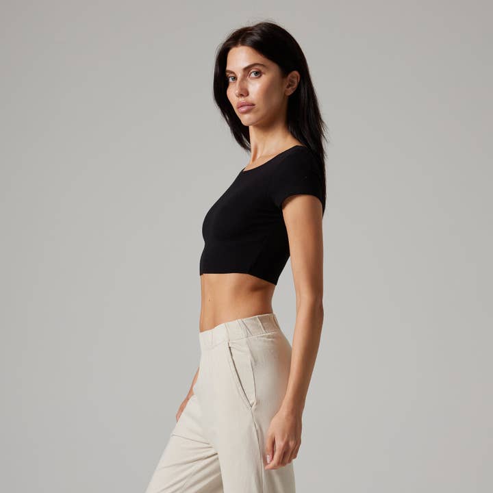 Talentless - Wholesale T-Shirt - Women's - WOMENS RAW HEM CROP BABY TEE