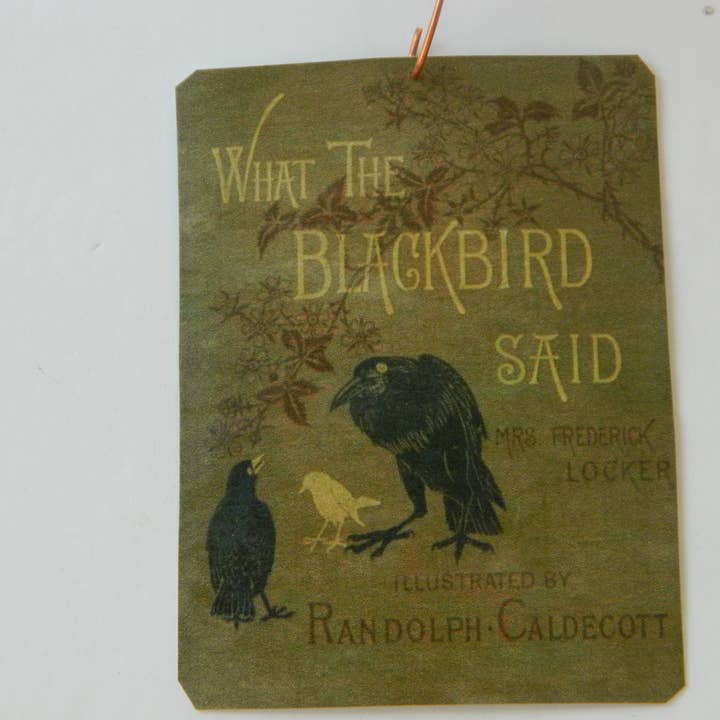 Ornamento Blackbird Raven Crow O que o melro disse livro por atacado de Sarah Wood Studio
