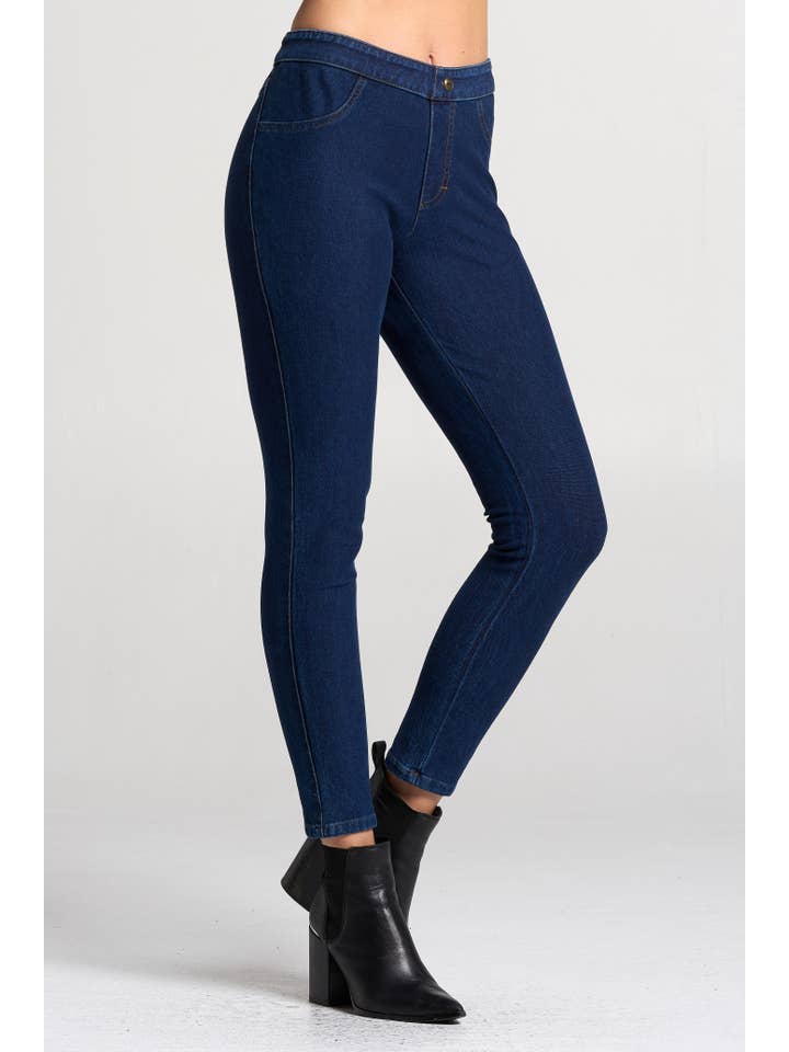 Focus Fashion - Wholesale Fashion Leggings - Women's - Pull-on skinny Stretchy Knit Denim Legging - FC101