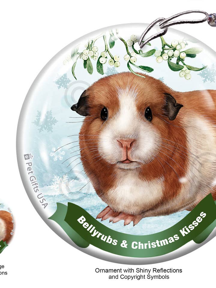 Cochon d'Inde American Bellyrus and Christmas Kisses Ornam... pour la vente par Pet Gifts USA, LLC
