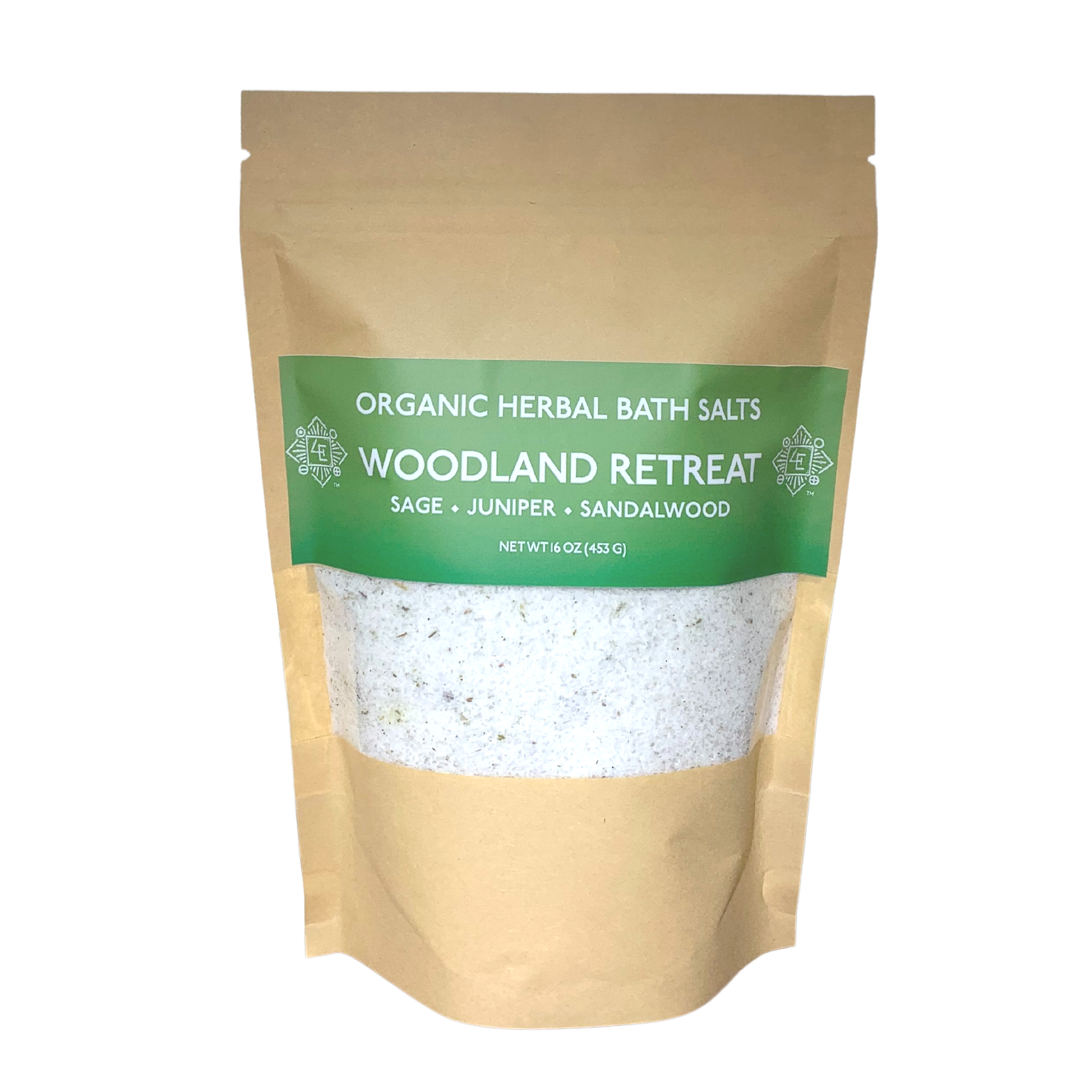 Four Elements Organic Herbals - Wholesale Bath Salts - Woodland Retreat Bath Salts - 16 oz0