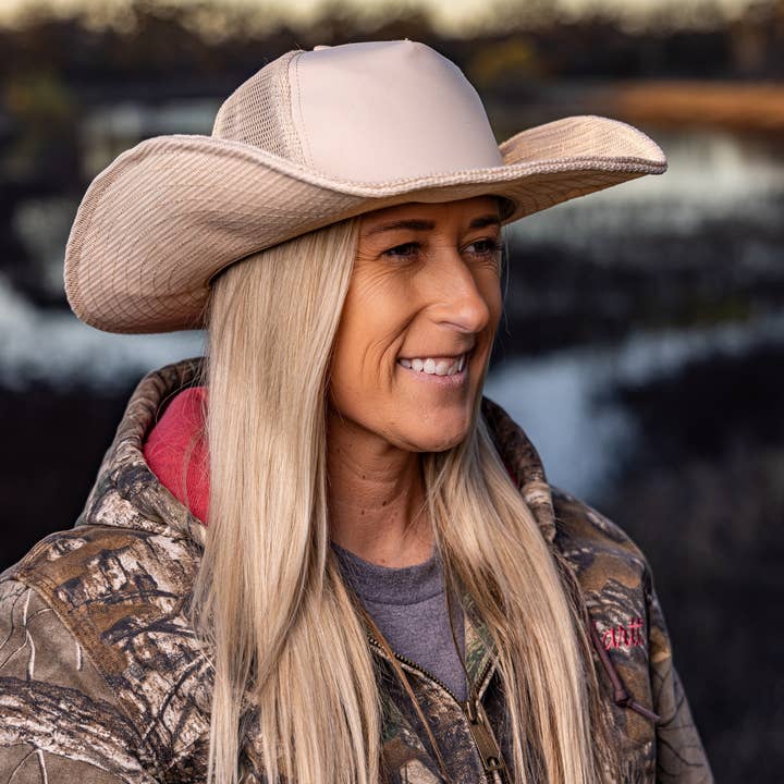 Cowboy Snapback - Wholesale Cowboy Hat - Unisex - TAN COWBOY SNAPBACK: 5 PANEL - BLANK7