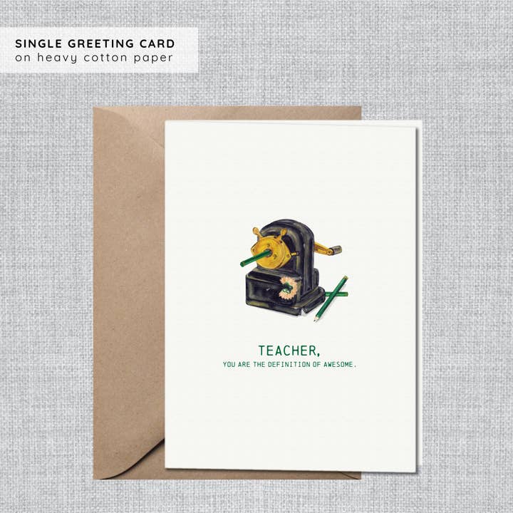 Teacher Thank You Cards | Teacher Appreciation Cards for wholesale by Gina Maher | Watercolor