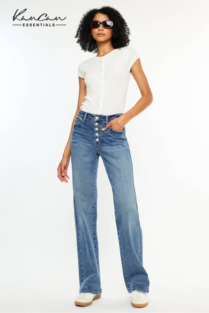 MEDIUM OPEN PACK HIGH RISE COMFORT 90’S FLARE JEANS-KC20100M for wholesale on Faire1