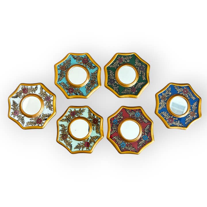 Zoe Artcrafts - Wholesale Wall Mirror - Handmade Decorative Peruvian Mirrors 3" - Home Decor