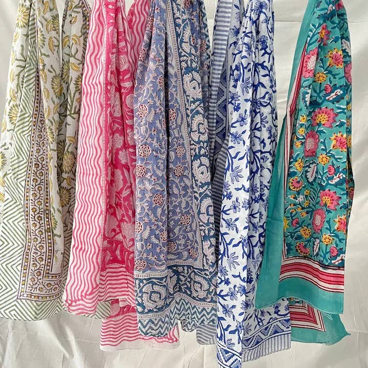 5 Pcs Lot Organic Cotton Block Print Beach Wrap Sarong and other Purchase Wholesale coverups for women. Free Returns & Net 60 Terms on Faire trending on Faire.