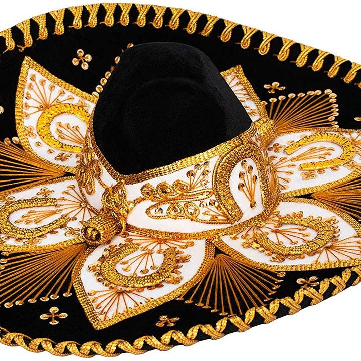 FESTMEX - Wholesale Cowboy Hat - Unisex - Authentic Adult Mexican Sombrero Mariachi Charro Hat, Premium Mexican Hat for Costume Parties, 5 de Mayo, 16 de Septiembre0